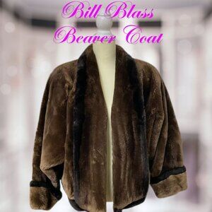 Bill Blass Beaver Coat, Size L, Original Owner